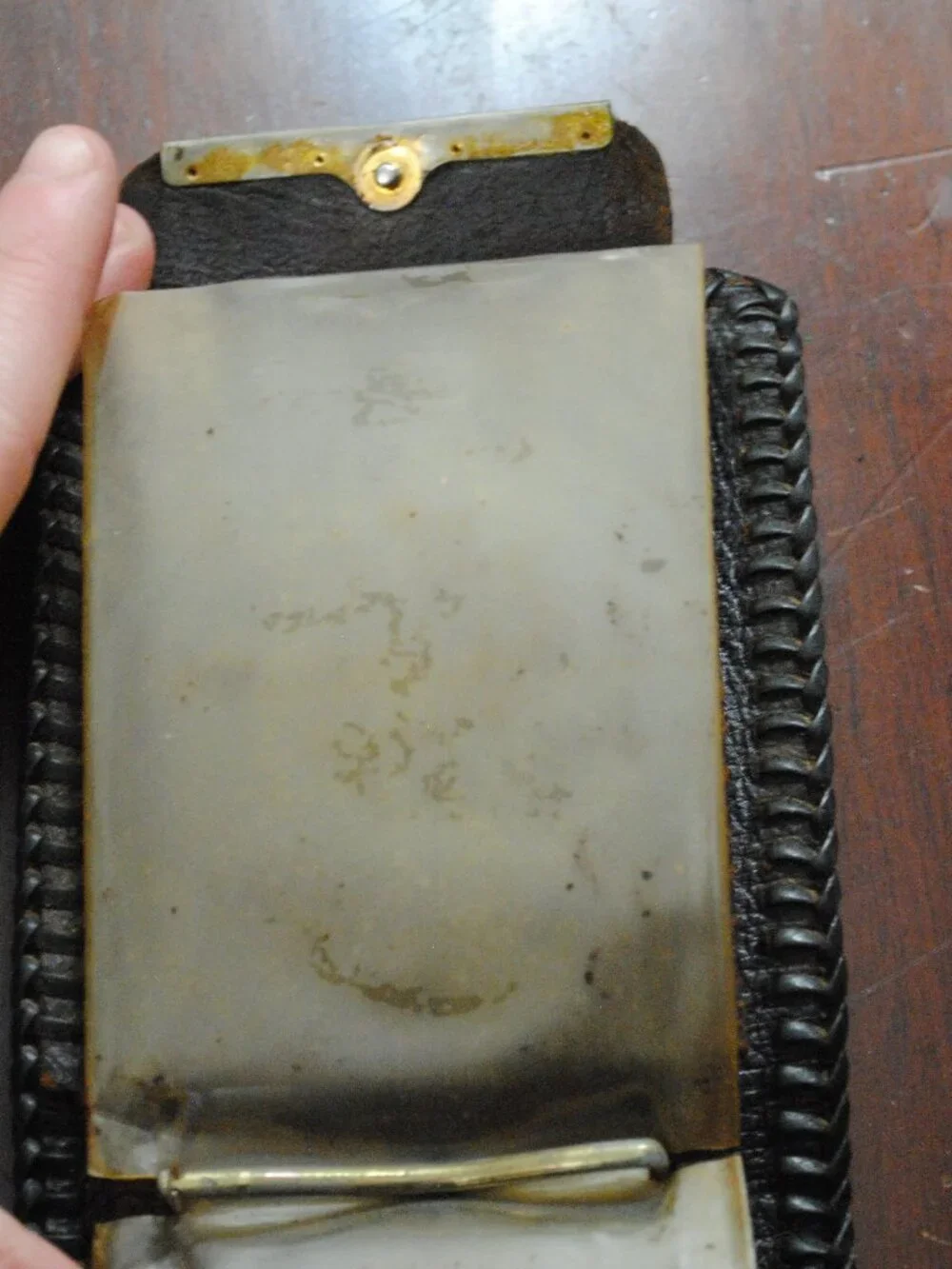 Vintage Handmade Men's Tooled Embossed Leather Bifold Wallet Western Monogrammed